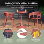 WestinTrends Playa 5-Piece Outdoor Metal Dining Table Set And Stackable Resin Patio Chairs