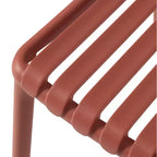 WestinTrends Playa 5-Piece Outdoor Metal Dining Table Set And Stackable Resin Patio Chairs