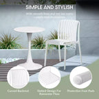 WestinTrends Playa 5-Piece Outdoor Metal Dining Table Set And Stackable Resin Patio Chairs