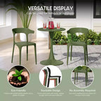 WestinTrends Playa 3-Piece Outdoor Metal Patio Dining Table Set With Stackable Modern Patio Side Chairs