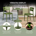 WestinTrends Playa 3-Piece Outdoor Metal Patio Dining Table Set With Stackable Modern Patio Side Chairs