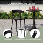 WestinTrends Playa 3-Piece Outdoor Metal Patio Dining Table Set With Stackable Modern Patio Side Chairs