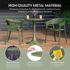 WestinTrends Playa 5-Piece Outdoor Metal Patio Dining Table Set With Stackable Patio Chairs