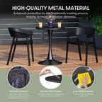 WestinTrends Playa 5-Piece Outdoor Metal Patio Dining Table Set With Stackable Patio Chairs