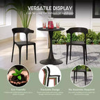 WestinTrends Playa 5-Piece Outdoor Metal Patio Dining Table Set With Stackable Patio Chairs