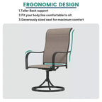 Mondawe 9-Piece Outdoor Dining Set,With 1 Piece Extendable Rectangle Table and 8 Piece 360 Degree Swivel Chair Patio Set