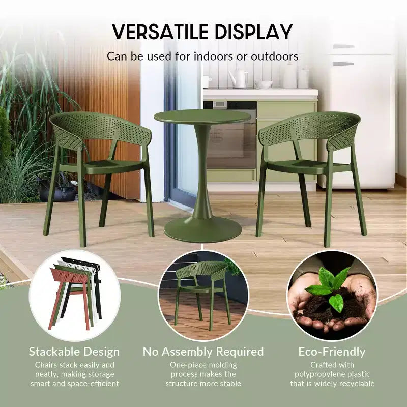 WestinTrends Playa 5-Piece Outdoor Metal Frame Square Dining Table Patio Set with Stackable Patio Dining Chairs