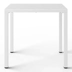 WestinTrends Playa 5-Piece Outdoor Metal Frame Square Dining Table Patio Set with Stackable Patio Dining Chairs