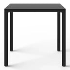 WestinTrends Playa 5-Piece Outdoor Patio Metal Frame Dining Table Set with Stackable Patio Dining Chairs