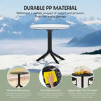 WestinTrends Playa Modern 5-Piece Resin Round Patio Dining Table Set with Stackable Patio Dining Chairs