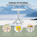 WestinTrends Playa Modern 5-Piece Resin Round Patio Dining Table Set with Stackable Patio Dining Chairs