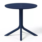 WestinTrends Playa Modern 5-Piece Resin Round Patio Dining Table Set with Stackable Patio Dining Chairs