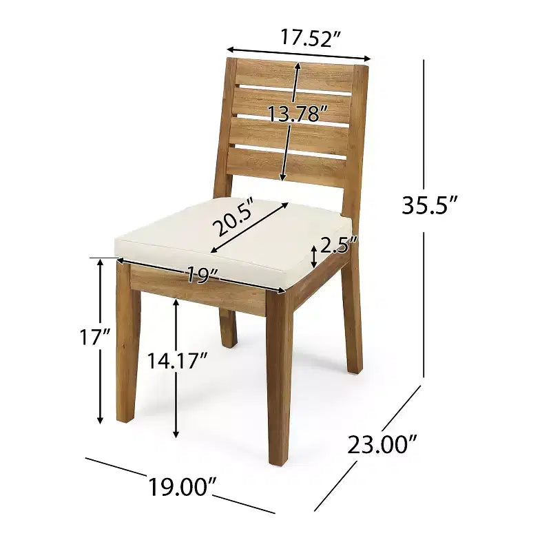 Christopher Knight Home Miranda Rustic 6 Piece Outdoor Rattan Acacia Wood Slatted Dining Set with Cushions