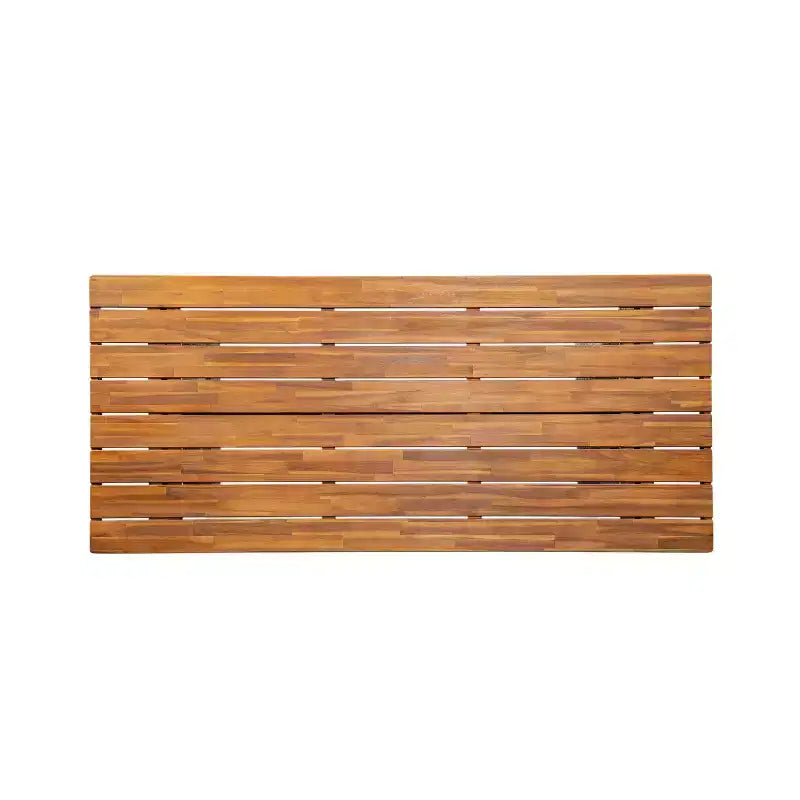 Christopher Knight Home Juliette Rustic 7 Piece Outdoor Rattan Acacia Wood Slatted Dining Set with Cushions