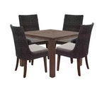 Courtyard Casual Bermuda FSC Teak 5 pc 39 Square FSC Teak Dining Set Includes one 39 Square Dining Table and four Dining Chairs