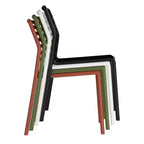 Ensemble de salle à manger d'extérieur rectangulaire WestinTrends Playa 7 pièces en métal avec 6 chaises de salle à manger empilables en plastique