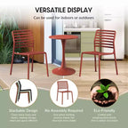 Ensemble de salle à manger d'extérieur rectangulaire WestinTrends Playa 7 pièces en métal avec 6 chaises de salle à manger empilables en plastique