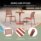 Ensemble de salle à manger d'extérieur rectangulaire WestinTrends Playa 7 pièces en métal avec 6 chaises de salle à manger empilables en plastique