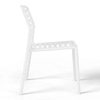 Ensemble de salle à manger d'extérieur rectangulaire WestinTrends Playa 7 pièces en métal avec 6 chaises de salle à manger empilables en plastique