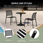 Ensemble de salle à manger d'extérieur rectangulaire WestinTrends Playa 7 pièces en métal avec 6 chaises de salle à manger empilables en plastique