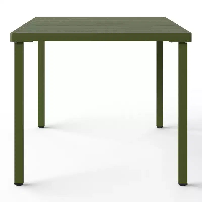 WestinTrends Playa Ensemble de 7 pièces table de salle à manger rectangulaire en métal pour extérieur avec 6 chaises de salle à manger en plastique empilables