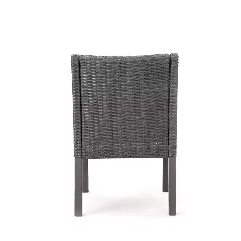 Christopher Knight Home Damas Outdoor Acacia Wood and Wicker 5 Piece Dining Set with Cushion