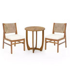 Christopher Knight Home Daisy Ensemble de salle à manger 3 pièces en bois d'acacia rustique avec chaises en osier