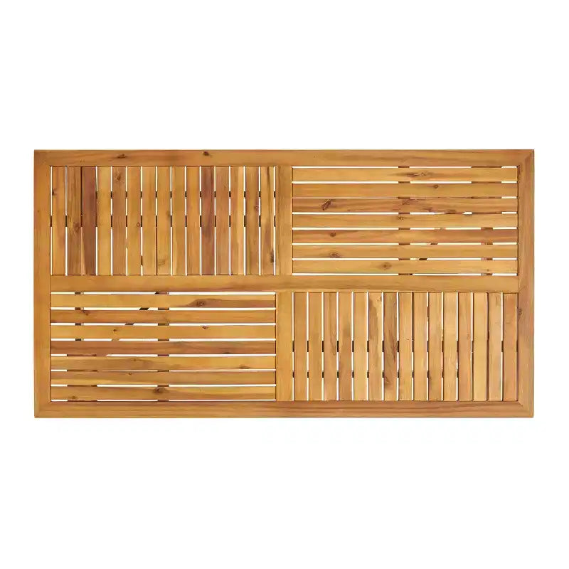 Christopher Knight Home Maurice 7 Piece Patio Rustic Acacia Wood Dining Set with Wicker Woven Chair
