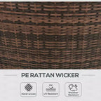8 Piece Patio Furniture Set with 4 Rattan Sofa Chairs & 4 Tables with Storage & Umbrella Hole