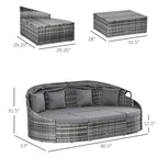 Convertible Rattan Daybed Sectional