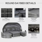 Convertible Rattan Daybed Sectional