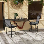 Outdoor Bar Stools Set of 2, 360 Degree Swivel Bar Height Chairs, 26.75 x 29.5 x 48.5