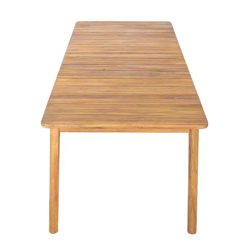 Christopher Knight Home Eleni Rustic 9 Piece Patio Acacia Wood Dining Set with Slatted Tabletop and Cushions