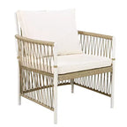 Whisen Weather Resistant 5-Piece Outdoor Dining Set Patio Round Extendable Dining Set with 4 Rattan Chairs