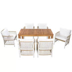 Whisen Weather Resistant 5-Piece Outdoor Dining Set Patio Round Extendable Dining Set with 4 Rattan Chairs
