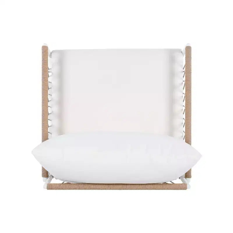 3-Piece Bohemian Outdoor Furniture Set with 2 Swivel Chairs and Glass Top Table, for Garden or Poolside