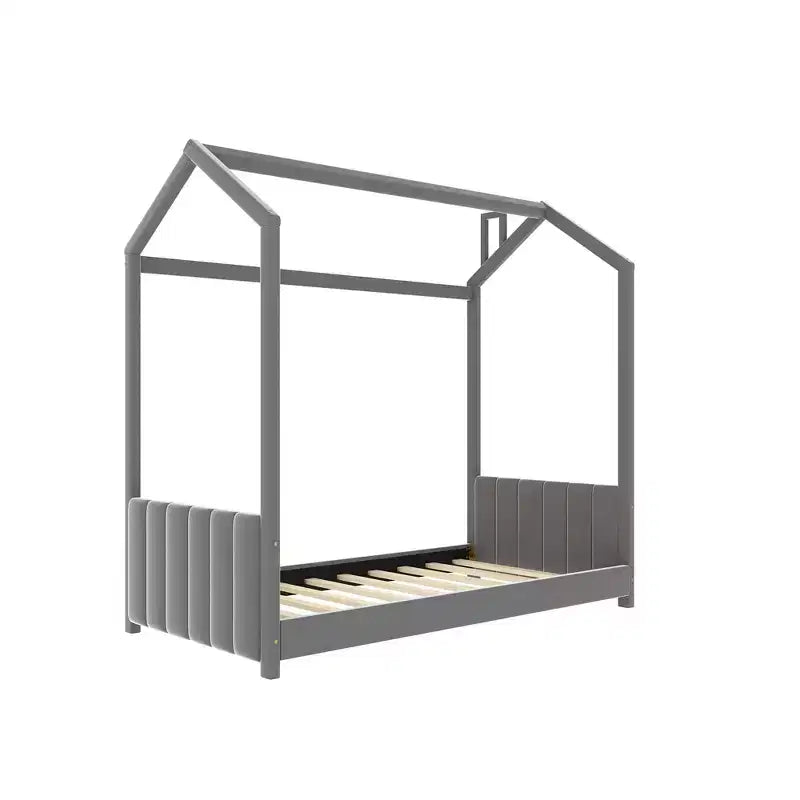 Letto per la cameretta dei bambini Velvet House, grigio