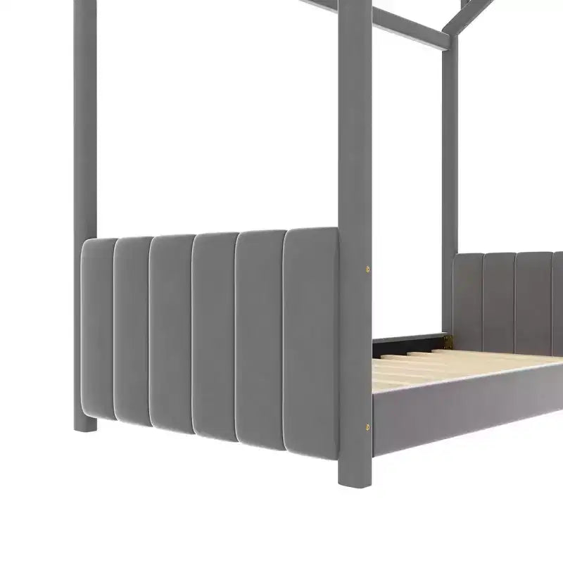 Letto per la cameretta dei bambini Velvet House, grigio