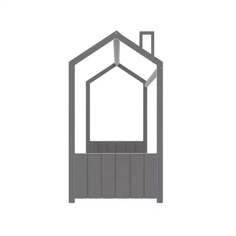 Letto per la cameretta dei bambini Velvet House, grigio