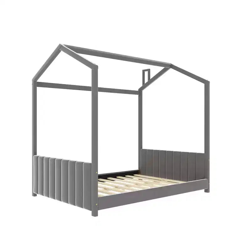 Letto per la cameretta dei bambini Velvet House, grigio