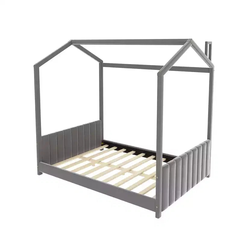 Letto per la cameretta dei bambini Velvet House, grigio
