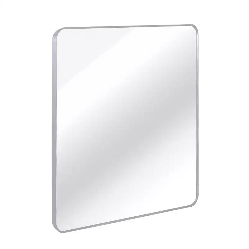 Specchio da bagno quadrato con cornice in metallo da parete