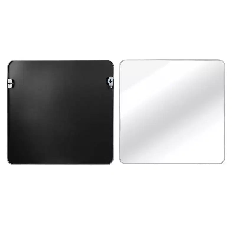 Specchio da bagno quadrato con cornice in metallo da parete