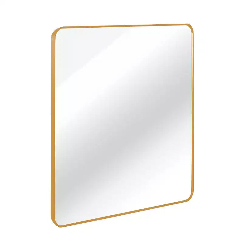Specchio da bagno quadrato con cornice in metallo da parete