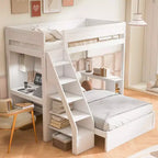 Struttura letto a castello Twin XL su Full con scrivania e USB