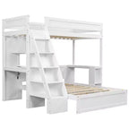 Struttura letto a castello Twin XL su Full con scrivania e USB