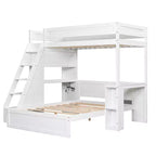 Struttura letto a castello Twin XL su Full con scrivania e USB
