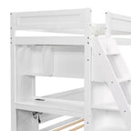 Struttura letto a castello Twin XL su Full con scrivania e USB