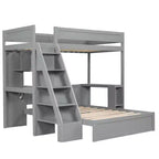 Struttura letto a castello Twin XL su Full con scrivania e USB