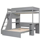 Struttura letto a castello Twin XL su Full con scrivania e USB